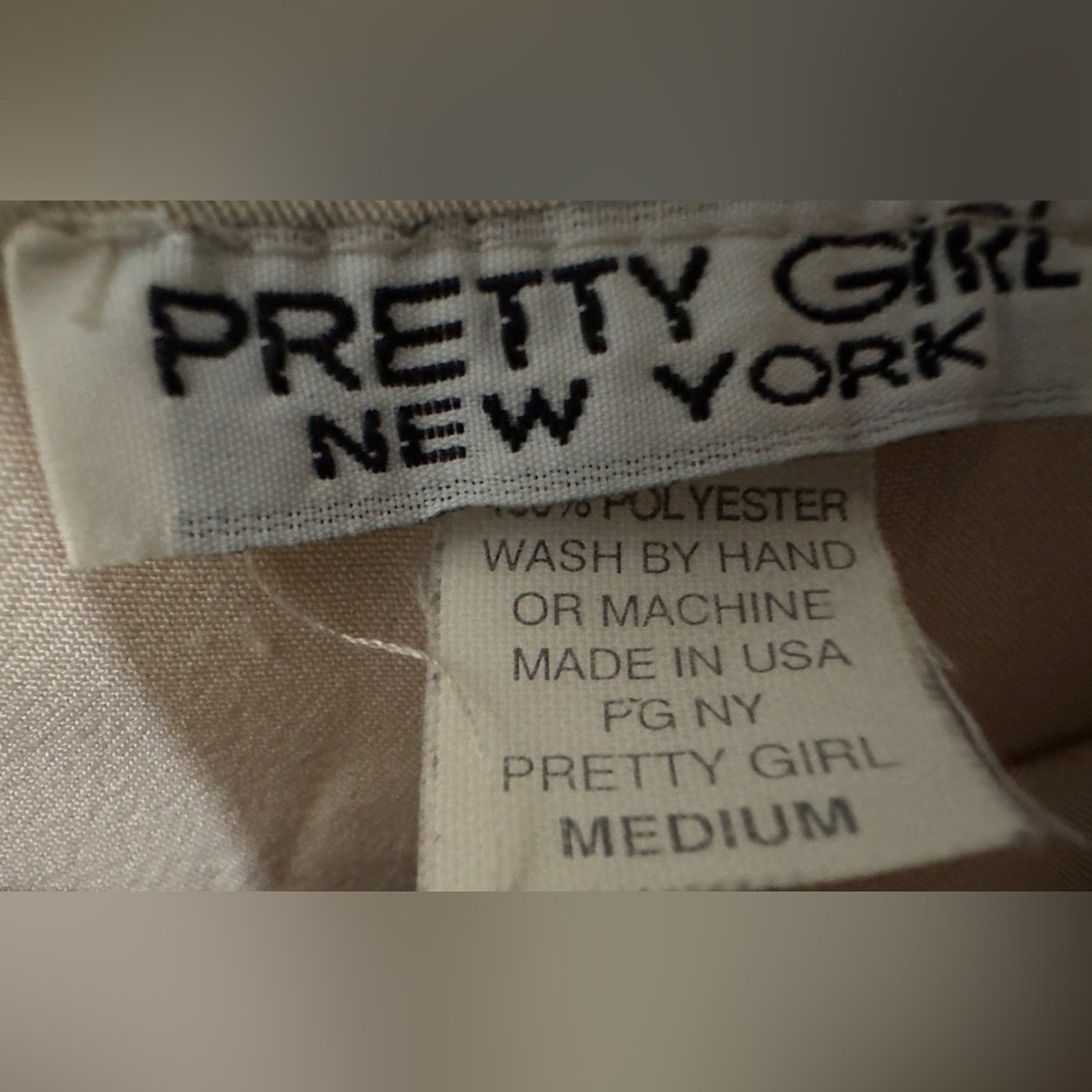 Pretty Girl New York | NWOT USA Beige Wide Leg Cropped Pants (size M) - Picture 7 of 10